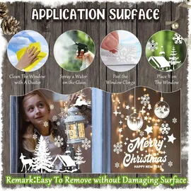 luxuskollektion Fensterbilder Weihnachten Schneeflocken Selbstklebend 9