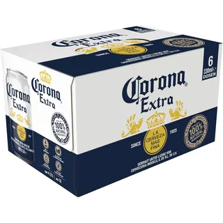 Corona Extra Premium Lager Dosenbier, EINWEG, Internationales Lager Bier (6 X 0.33 l)