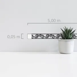A.S. Création Bordüre selbstklebend 5 m x 5 cm schwarz/weiß 904317