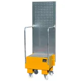 Bauer Südlohn Auffangwanne Stahl 60 l orange fahrbar