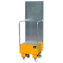 Bauer Südlohn Auffangwanne Stahl 60 l orange fahrbar