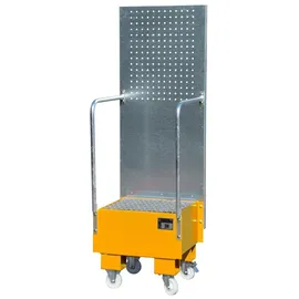 Bauer Südlohn Auffangwanne Stahl 60 l orange fahrbar