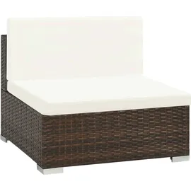 vidaXL Garten-Lounge-Set 8-tlg. mit Auflagen braun