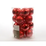 Kaemingk 20 Christbaumkugeln Glas 6cm rot