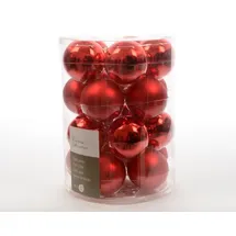 Kaemingk 20 Christbaumkugeln Glas 6cm rot