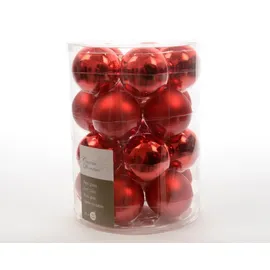 Kaemingk 20 Christbaumkugeln Glas 6cm rot