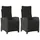 vidaXL Gartensessel 59,1 x 43,5 x 34,1 cm schwarz 2 St.