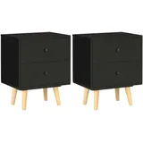 vidaXL Nachtschrank 40 x 30 x 50 cm Schwarz