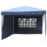 Kronenburg Handel Faltpavillon 3 x 3 m inkl. 2 Seitenteile blau