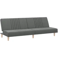 vidaXL Schlafcouch Stoff 2-Sitzer Dunkelgrau