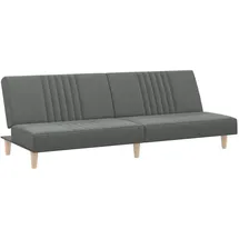 vidaXL Schlafcouch Stoff 2-Sitzer Dunkelgrau