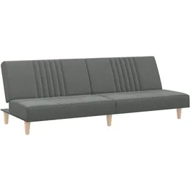 vidaXL Schlafcouch Stoff 2-Sitzer Dunkelgrau