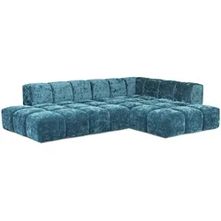 Bretz Ecksofa Edgy Stoff Blau 297 x 215 cm