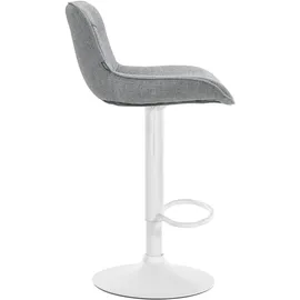 deluke Barhocker RAGAD 49 x 51 x 85 cm Grau/Weiß