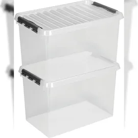 SUNWARE Q-Line Aufbewahrungsbox 60 x 40 x 42 cm 6-tlg. transparent