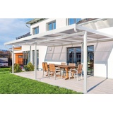 Gutta Terrassendach Premium 611 x 406 cm weiß/polycarbonat bronce