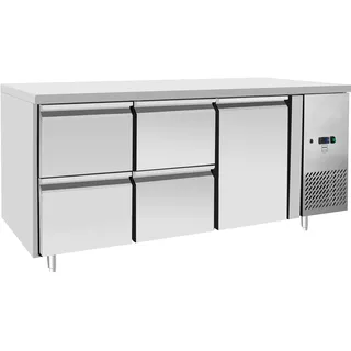 METRO Professional Kühltisch GCC31004D, Edelstahl, 179.5 x 70 x 85 cm, 180 L, Luftkühlung, silber