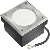 ledscom.de 1x LED Pflasterstein Bodeneinbauleuchte NEOLUM für außen, IP67, eckig, 10 x10cm, inkl. GX53 Leuchtmittel, 51lm, warmweiß