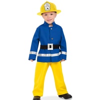 KarnevalsTeufel Kostüm-Set Feuerwehrmann - Feuerwehr Kleiner Held, Kinderkostüm und Helm (104)
