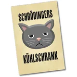 speecheese Schrödingers Kühlschrank Souvenir Magnet mit grimmiger Katze