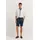 Bugatti Bermudas BUGATTI, Herren, Gr. 48, Normalgrößen, blau (370, marine), 73% Polyester, 22% Viskose, 5% Elasthan, unifarben, normal, Hosen Bermudas, mit Kordelzug