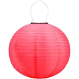 Lampions Außen Wetterfest, Solarlampions für Außen Hängend, 30cm Solar LED Laterne Wasserdicht Hängende Nylon Laterne Gartenlaterne Solarlaterne für Garten, Balkon,Hof,Fest Deko (1 Stück/Rot)