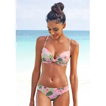 S.Oliver Bikini-Hose Azalea mit tropischem Druck rosa 38