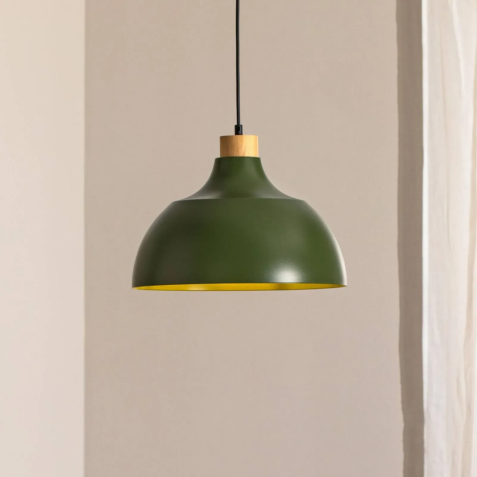 Hängelampe Kaitt Envostar, dimmbar, grün, für Wohn- / Esszimmer, Metall, Skandinavisch, Pendelleuchte - 34 cm - 34 cm - 170 cm
