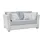 furn.design Couch 2-Sitzer Creme/Blau