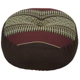 my Hamam Yogakissen Meditationskissen Zafu braun-bordeaux 36x20 cm, angenehm unterstützend, orientalisches Muster braun