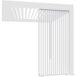 Weide Vertikale Lamellenwand für Weide Pergola | weiß | aus Aluminium