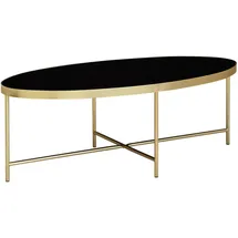 FineBuy Couchtisch FB53025 Glas schwarz oval 110 x 40 x 56 cm