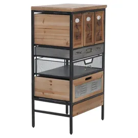 Mendler Apothekerkommode 85 x 46 x 35 cm Braun