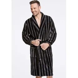 Bademantel BISON "BISON Bademantel" Gr. XXL, schwarz, XXL, Oberstoff: 100% Baumwolle, Hausmäntel