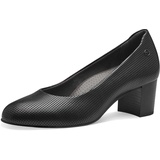 TAMARIS COMFORT Damen Pumps aus Leder mit Blockabsatz, Schwarz (Black), 40 EU