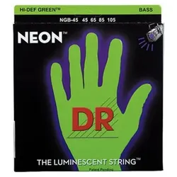 DR Strings HIDEF Neon Green farbige Bass Saiten NGB-45 045 - 105