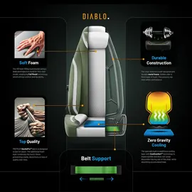 Diablo Chairs X.Eye Prime Gaming-Stuhl Grün PC