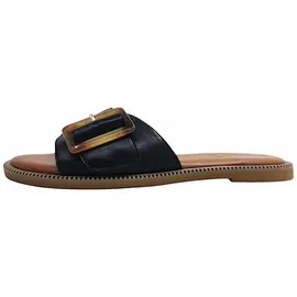 s.Oliver Pantolette Nieten Soft Foam Sohle Schnalle 5-27131-42, Größe:37 EU, Farbe:Schwarz - Schwarz 37