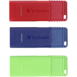 Verbatim Slider USB-Stick 16 GB Rot, Blau, Grün 49326