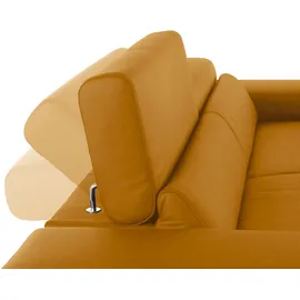 W.Schillig Couch Leder 3-Sitzer Gelb