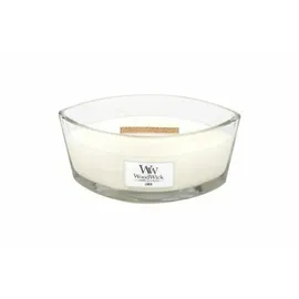 Woodwick Linen-Duftkerze 453 g weiß