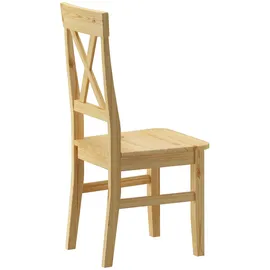 Erst-Holz Küchenstühle Doppelpack Massivholzstühle 2x Esszimmerstuhl Kiefer 90.71-23-D
