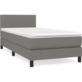 vidaXL Boxspringbett 100 x 200 cm Dunkelgrau