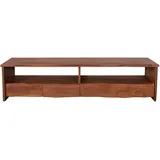 Sam Lowboard TV-Board 190 x 45 x 50 cm Akazienholz massiv nussbaumfarben DAHLIA
