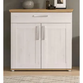 inn.furn Mirano 95 x 92 x 0,95 cm weiß Lärche Eiche / matt