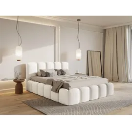 Selsey Polsterbett mit Bettkasten Stauraum Metallgestell Kopfteil Boucle Cloudy II creme ¦ Maße cm B: 167 H: 97