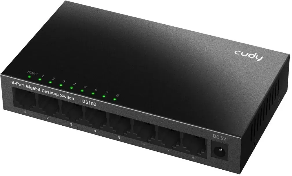 Cudy GS108 Netzwerk-Switch Unmanaged Gigabit Ethernet (10/100/1000) Schwarz