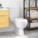 vidaXL Toilette mit Spülkasten Weiß