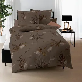 KAEPPEL Swing Floral Braun 135 x 200 cm + 80 x 80 cm