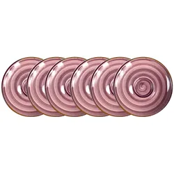 6x Bonna Aura Blackberry Rita Untertasse 12cm Lila Porzellan ABBRIT02KT Teller Unterteller Kaffeeteller Geschirr